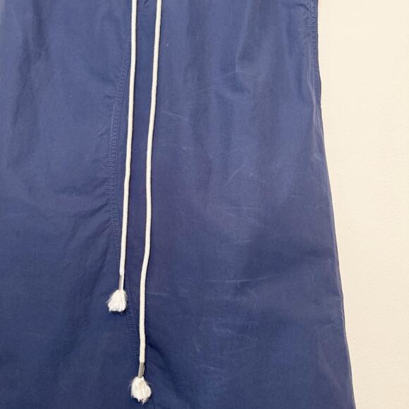 Calvin Klein 205W39NYC Ruffle Neck Poplin Dress Navy Size 4 - Picture 5 of 16